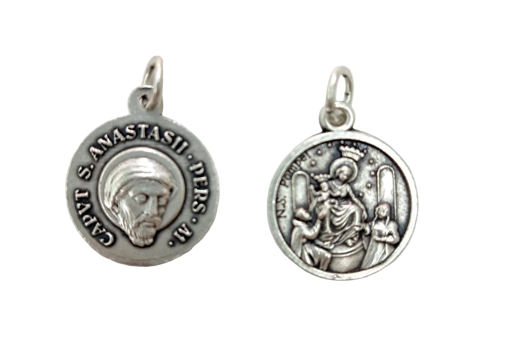 Medaglia Testa di Sant'Anastasio in zama color argento