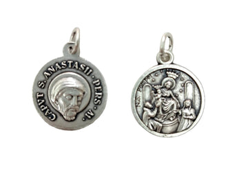 Medaglia Testa di Sant'Anastasio in zama color argento