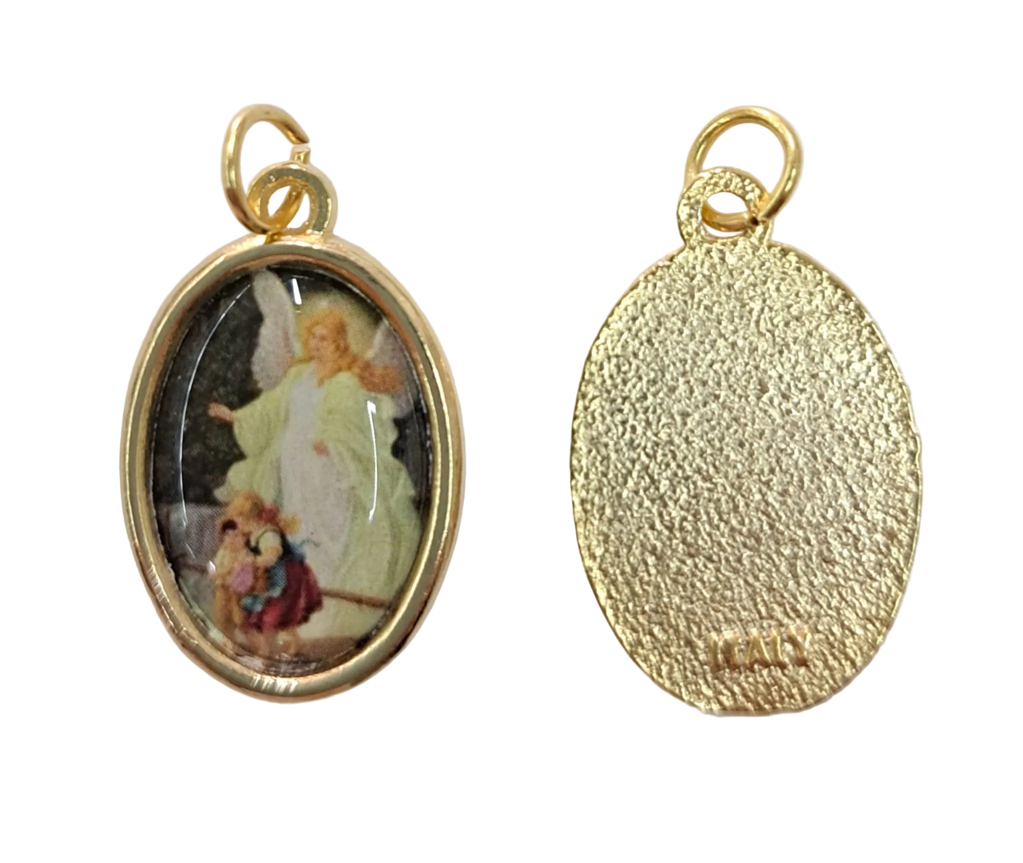 Medaglia smaltino Angelo custode