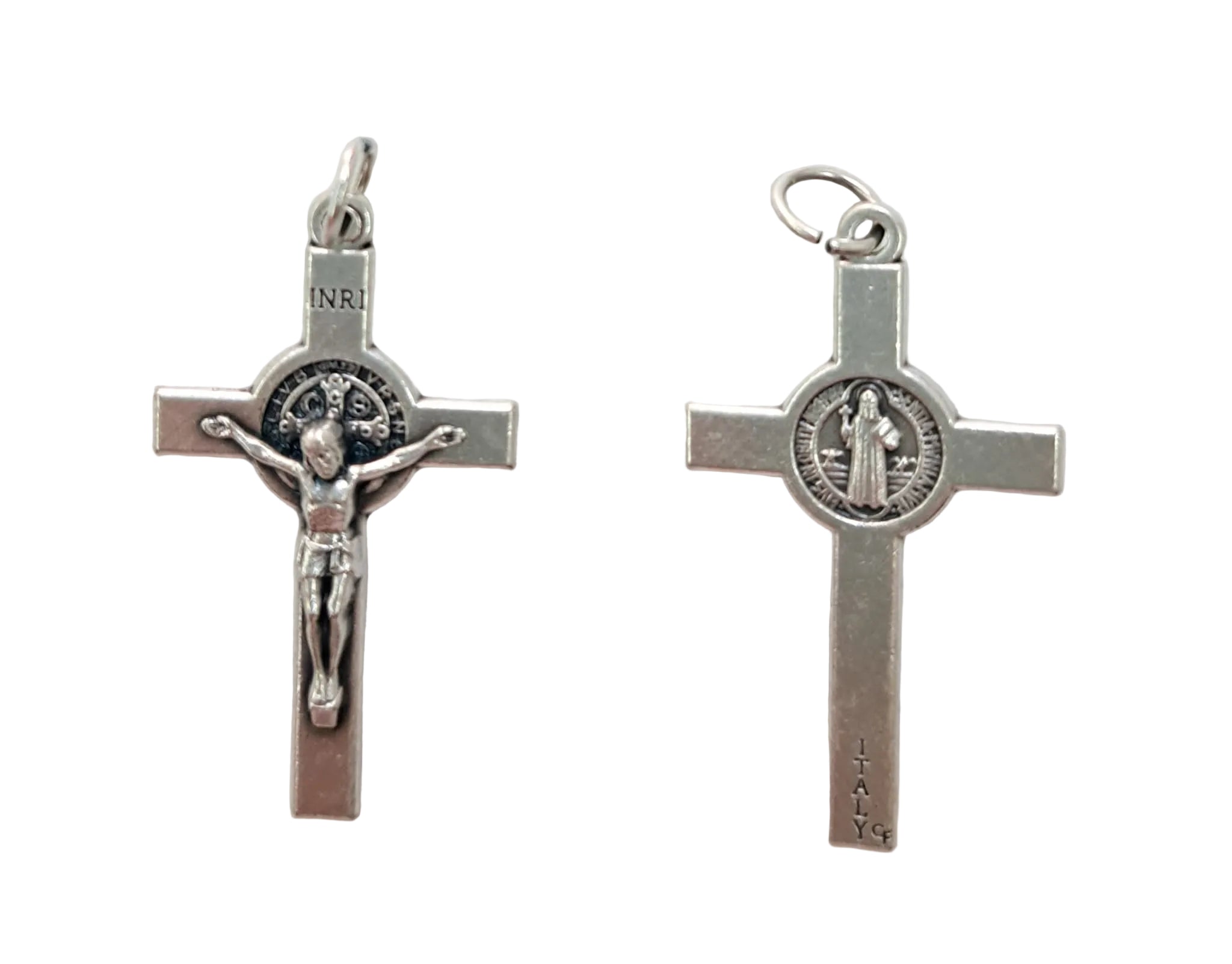 Croce di San Benedetto in zama color argento