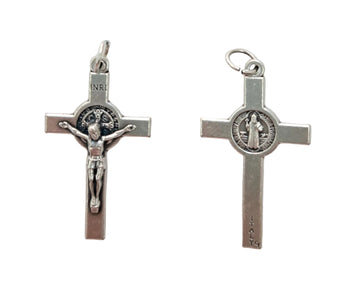 Croce di San Benedetto in zama color argento