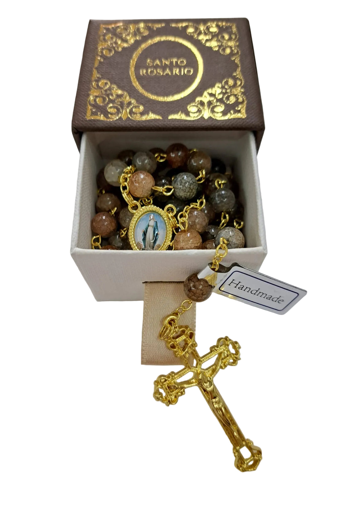 Rosario in pietra con scatolina