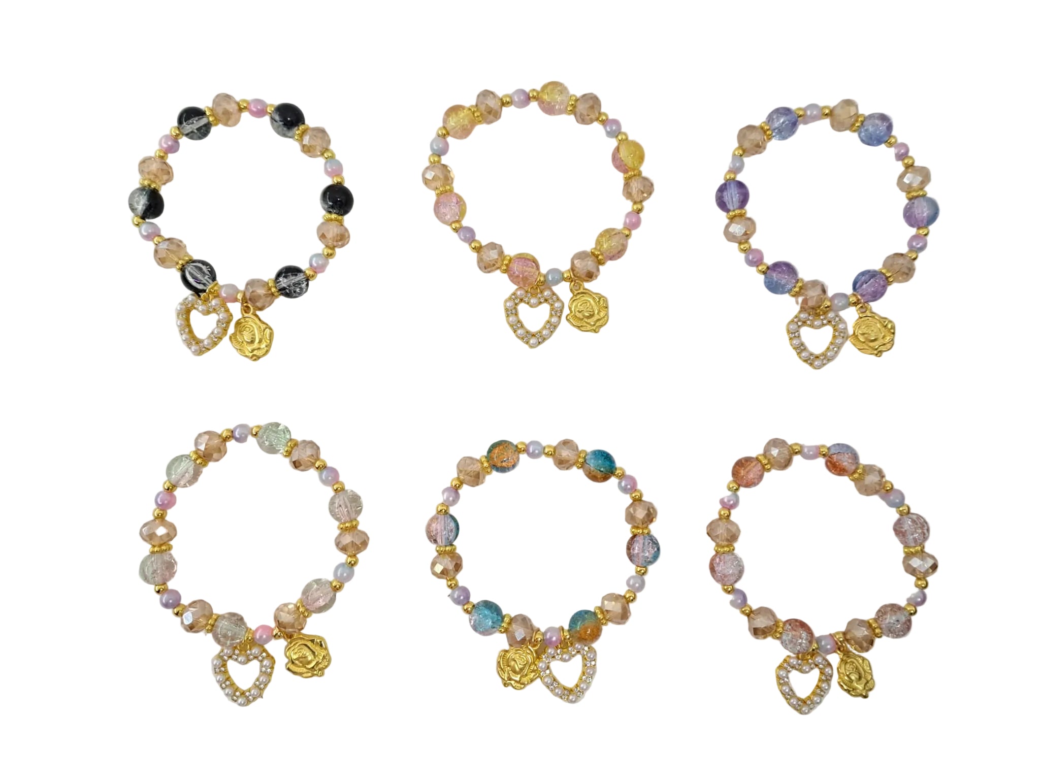 Bracciale vetro con cuore