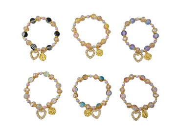 Bracciale vetro con cuore