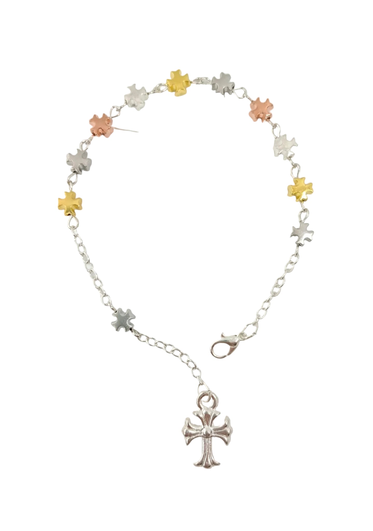 Bracciale decina con croci celtiche