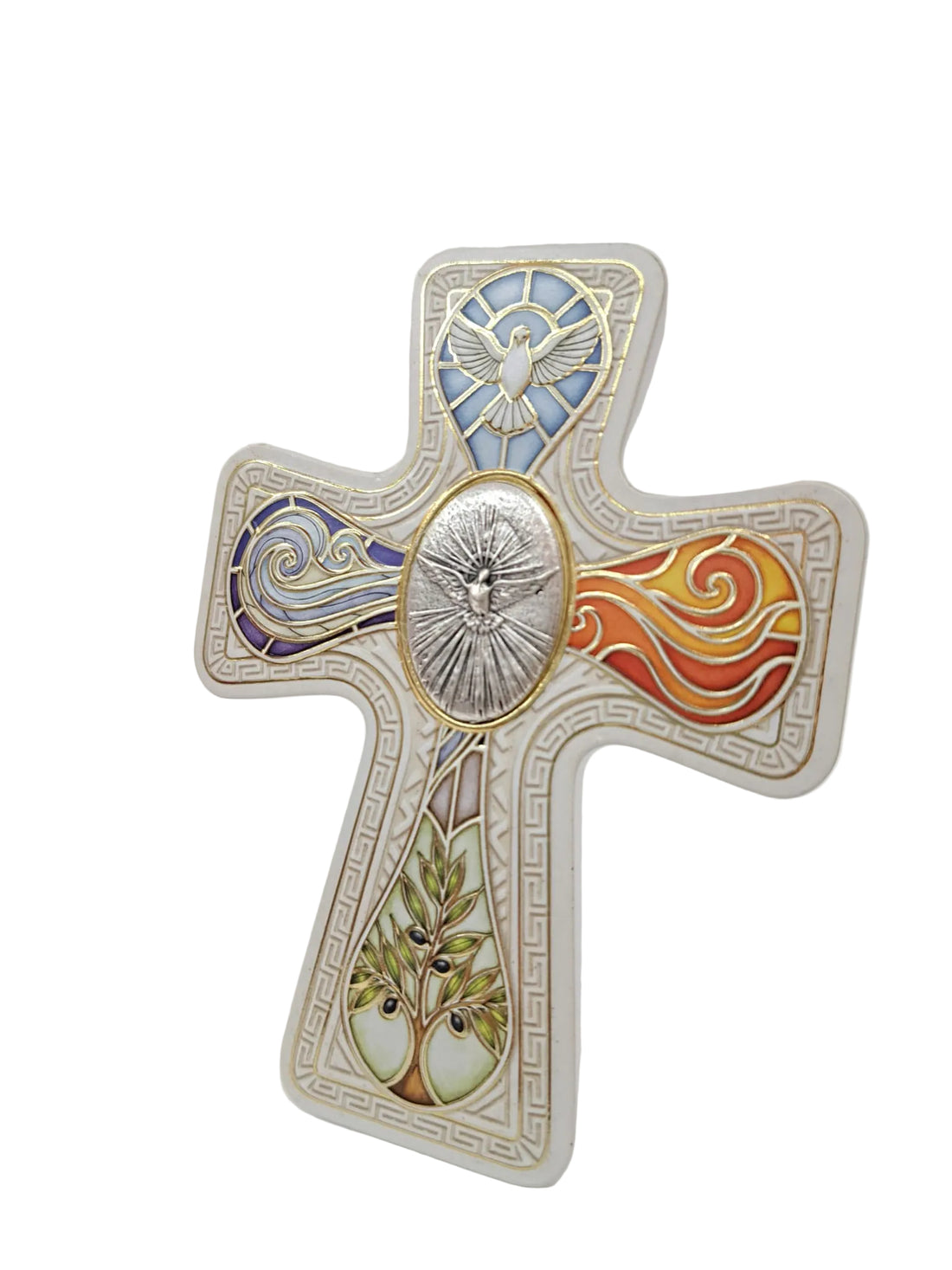 Croce placca metallo per Cresima