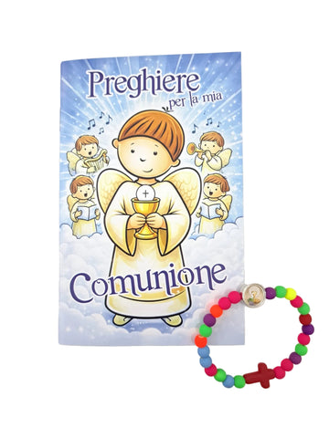 Libretto "preghiere per la mia Comunione" con braccialetto