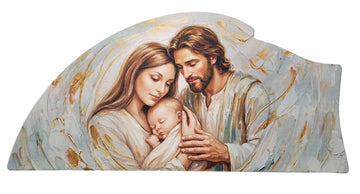 Capoletto in legno Sacra famiglia
