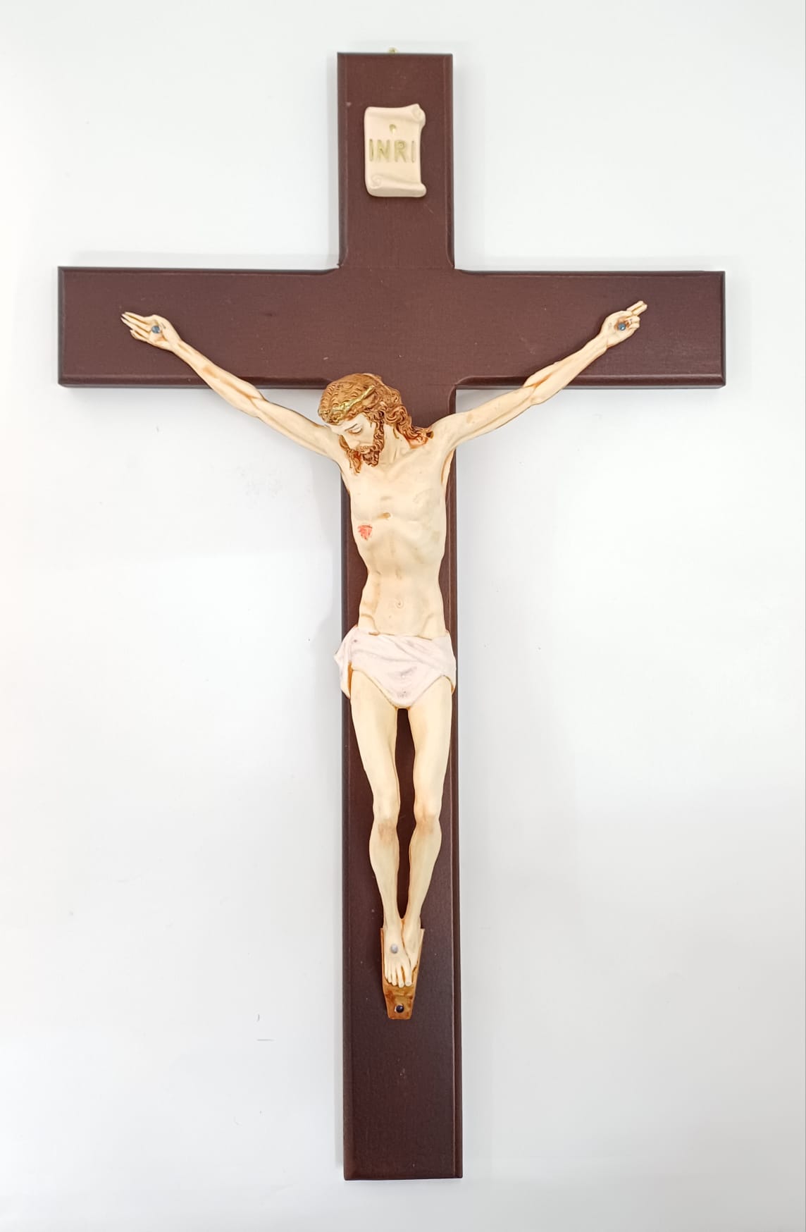 Crocifisso legno scuro h 37