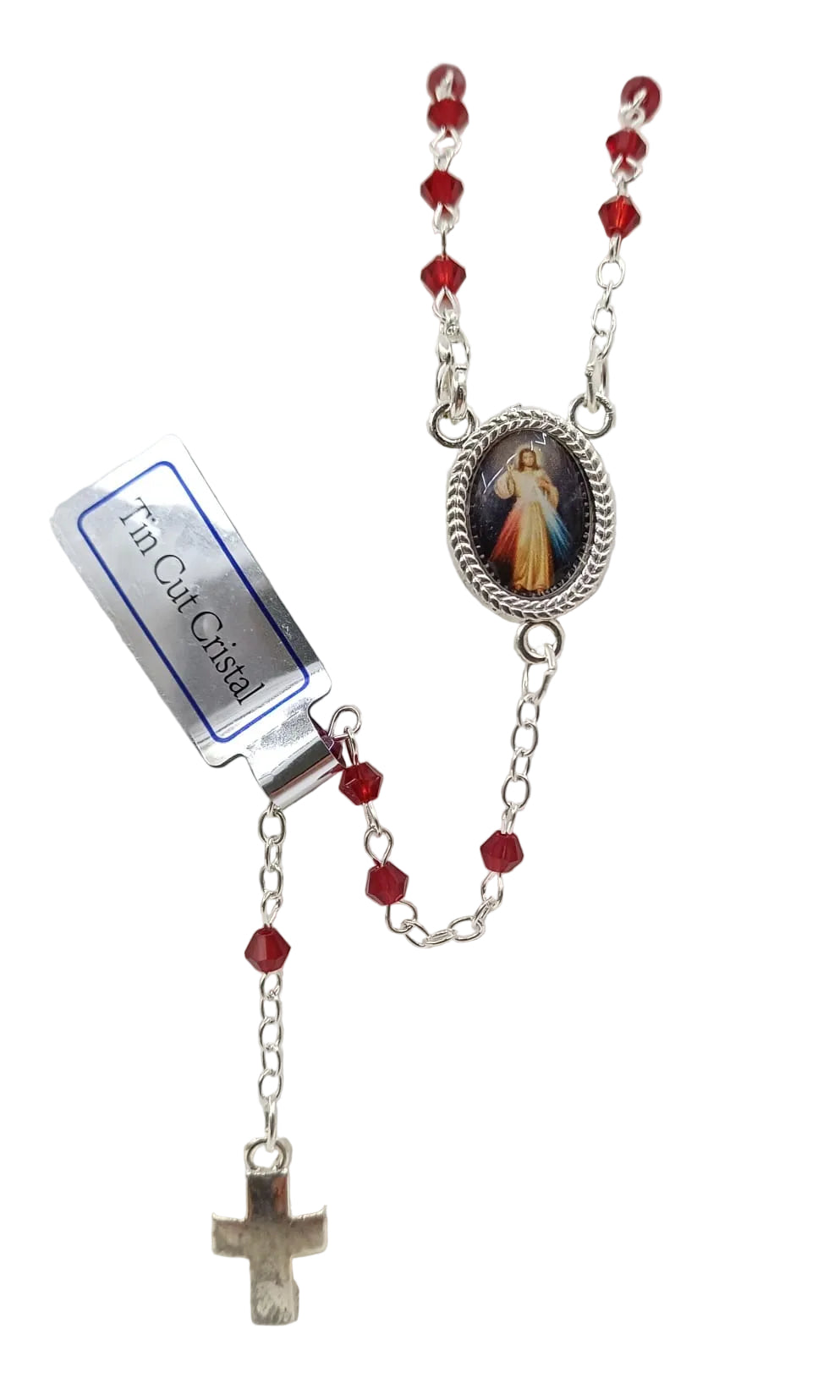 Rosario con grani in cristallo