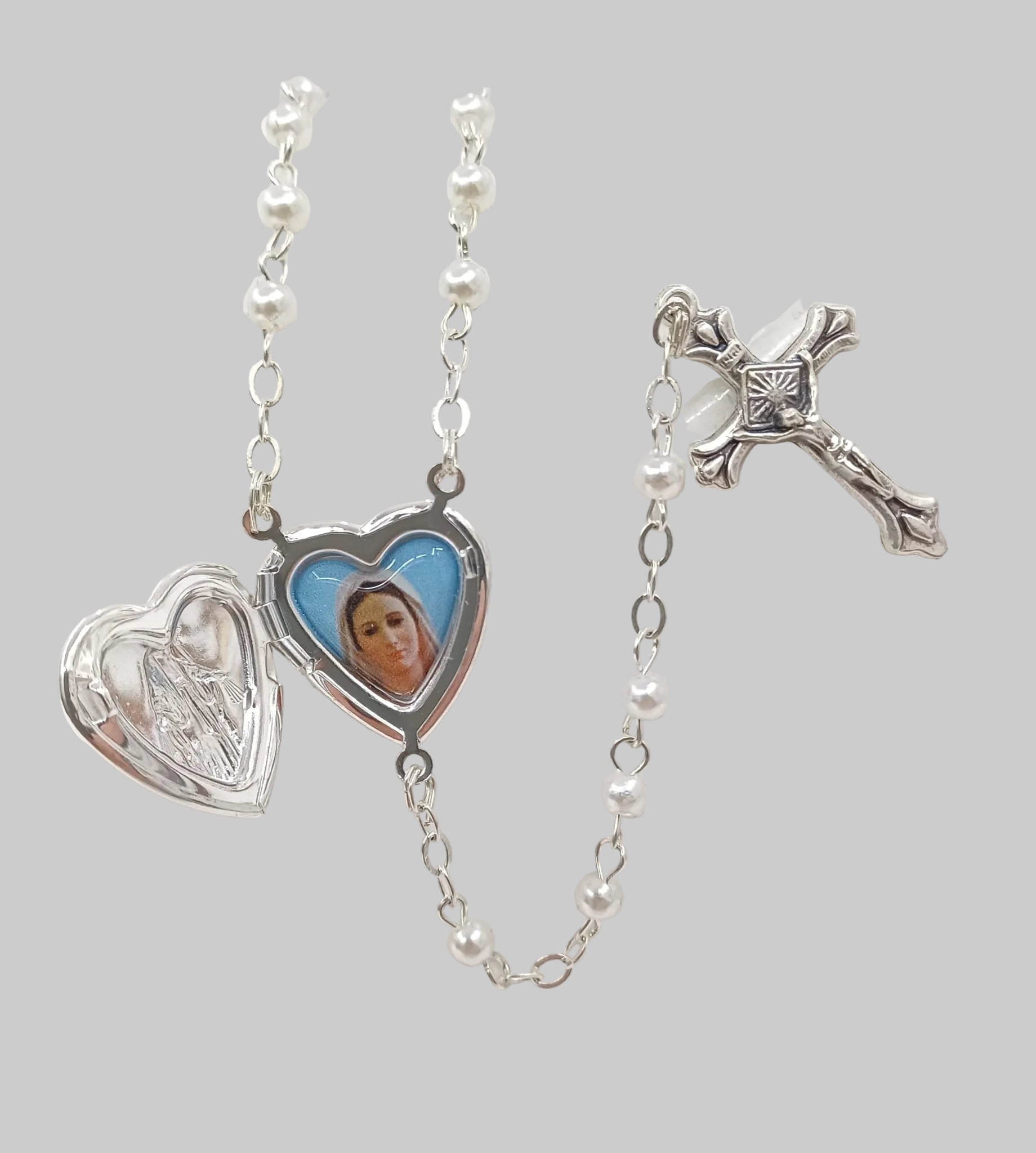 Rosario con crociera a forma di cuore