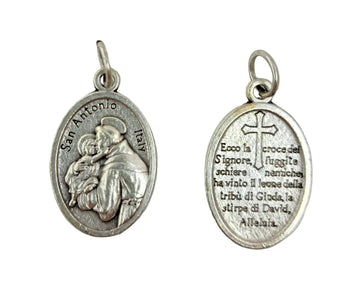 Medaglia Sant'Antonio in zama color argento