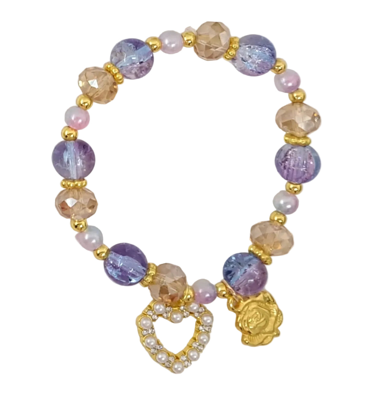 Bracciale vetro con cuore