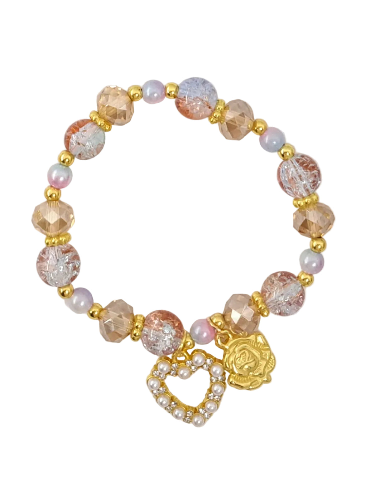 Bracciale vetro con cuore