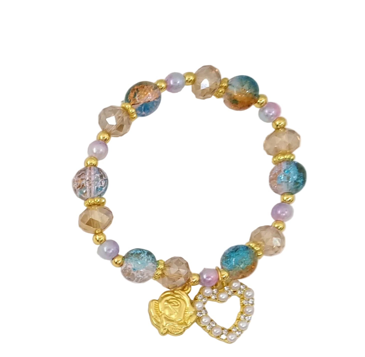 Bracciale vetro con cuore