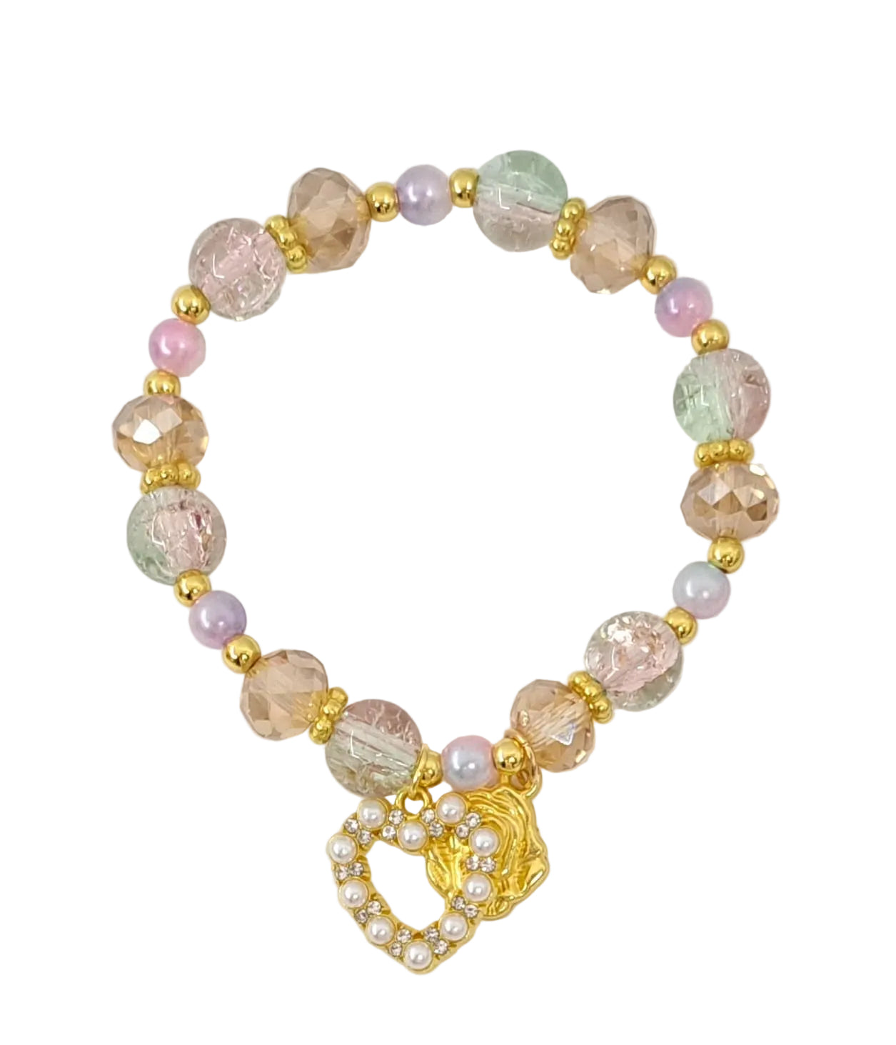 Bracciale vetro con cuore