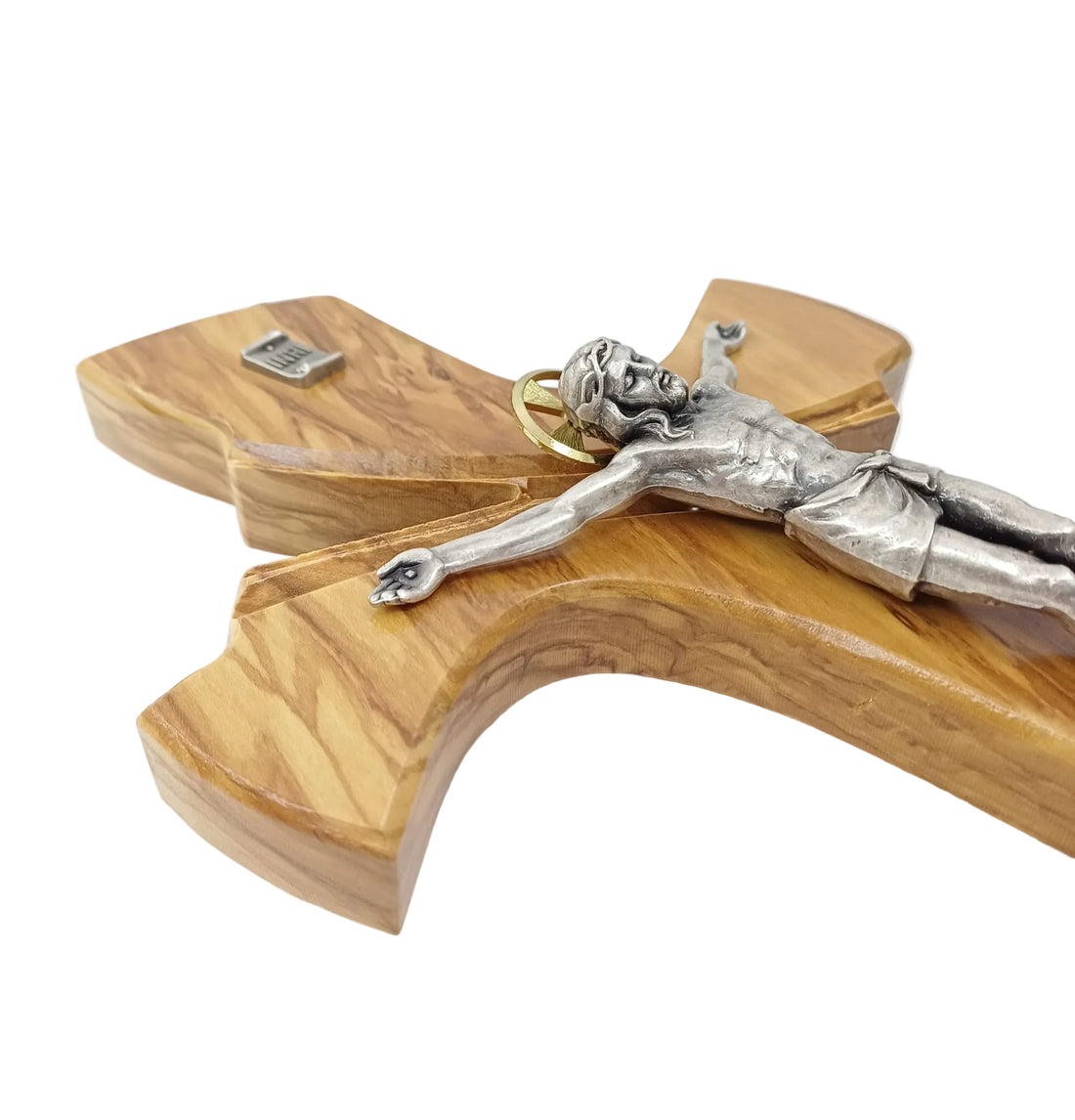 Crocifisso  in legno ulivo stilizzata