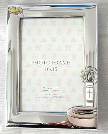 Cornice  Battesimo in miro-silver