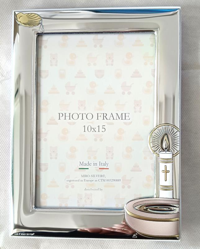 Cornice  Battesimo in miro-silver