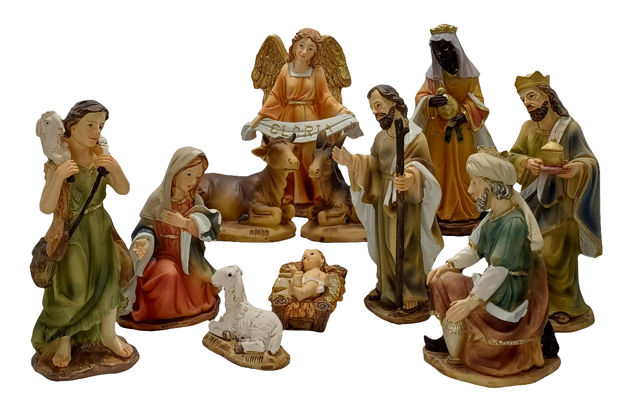 Natività in resina 11 pezzi cm 11