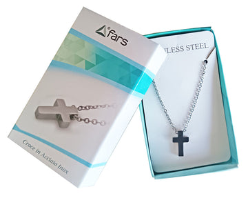 Catenina con ciondolo Croce piccola in acciaio