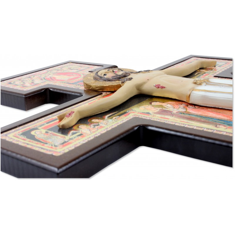 Croce San Damiano con corpo in rilievo 25 cm