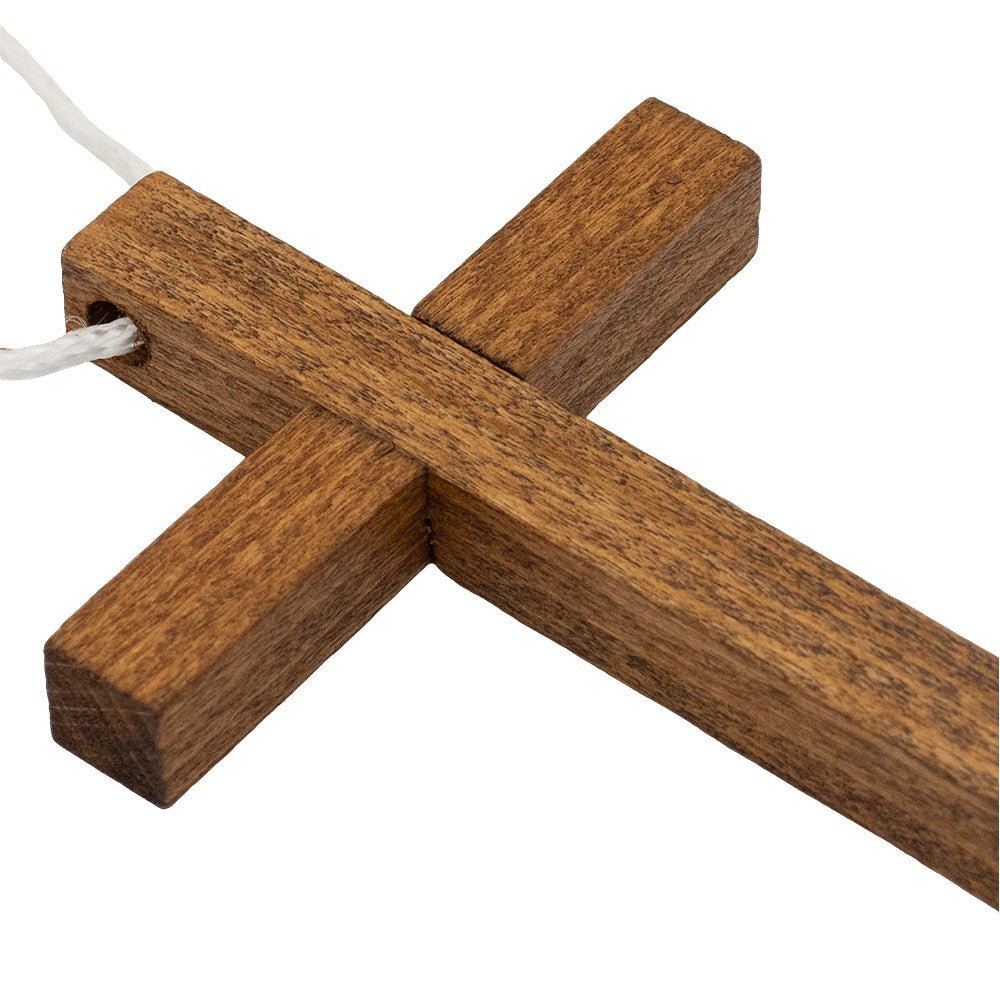 Croce in legno scuro per abito  Prima Comunione