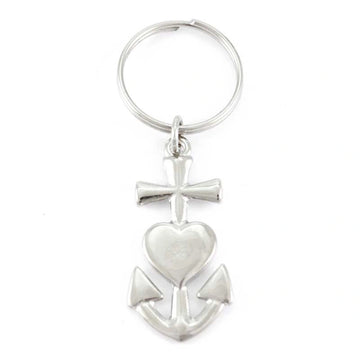 Portachiavi in metallo fede speranza e carità