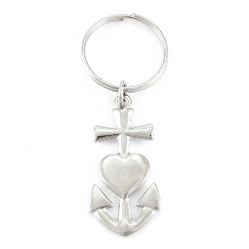 Portachiavi in metallo fede speranza e carità