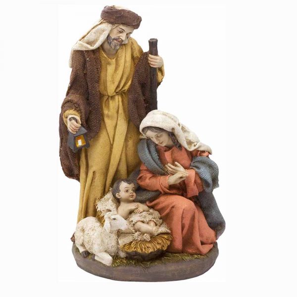 Natività resina effetto stoffa cm 25