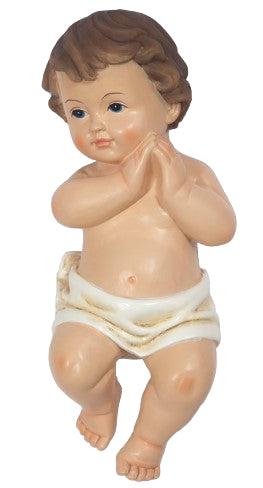 Gesù Bambino mani giunte 10 cm