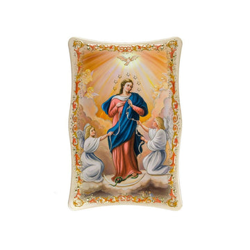 Quadretto smussato Maria che Scioglie i nodi