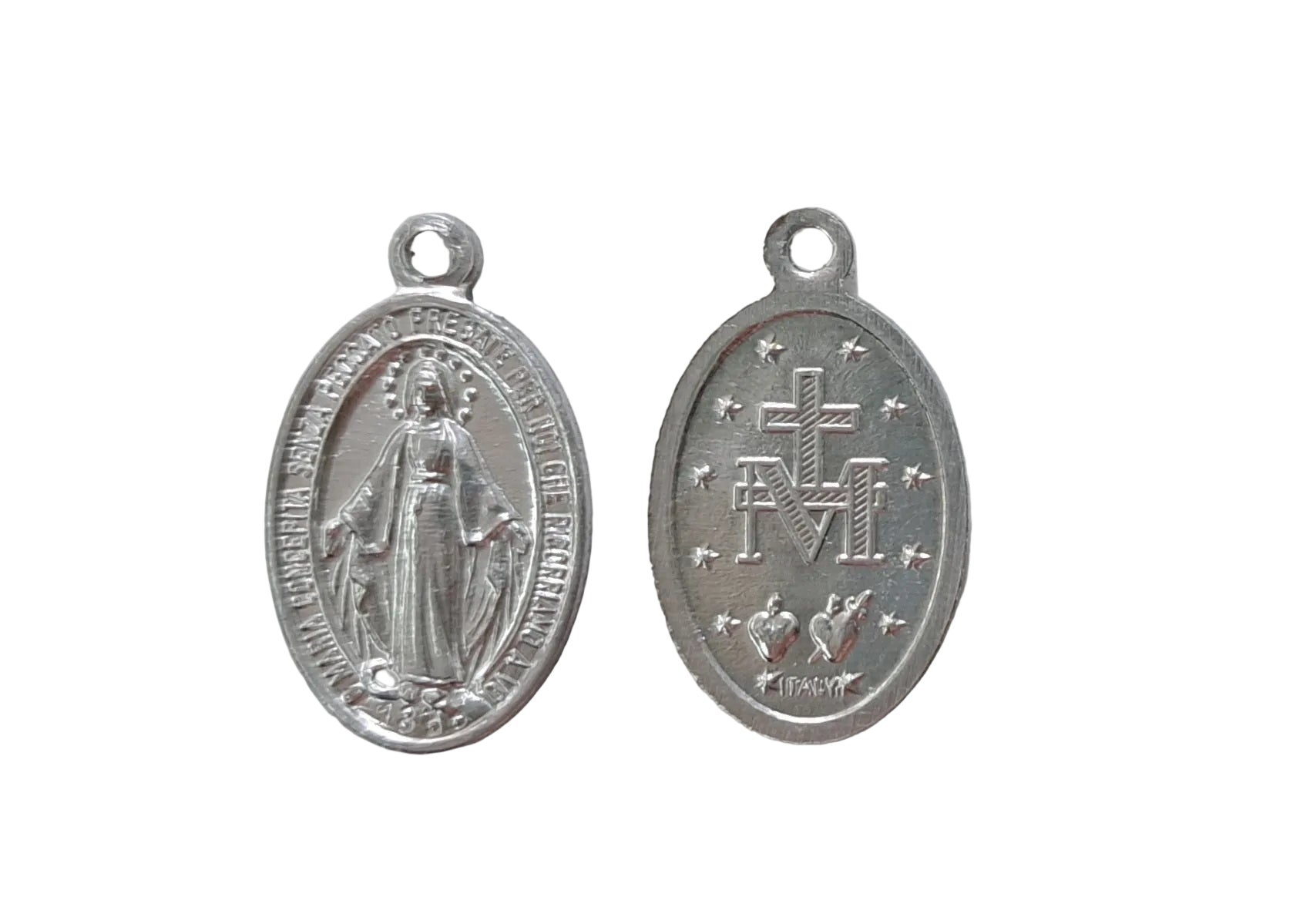 Medaglia miracolosa in alluminio argento