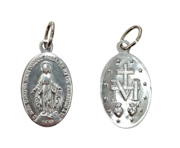 Medaglia miracolosa in alluminio argento
