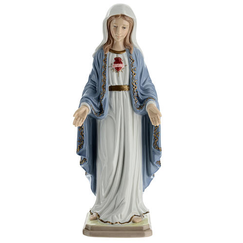 Statua Sacro Cuore di Maria porcellana cm 30