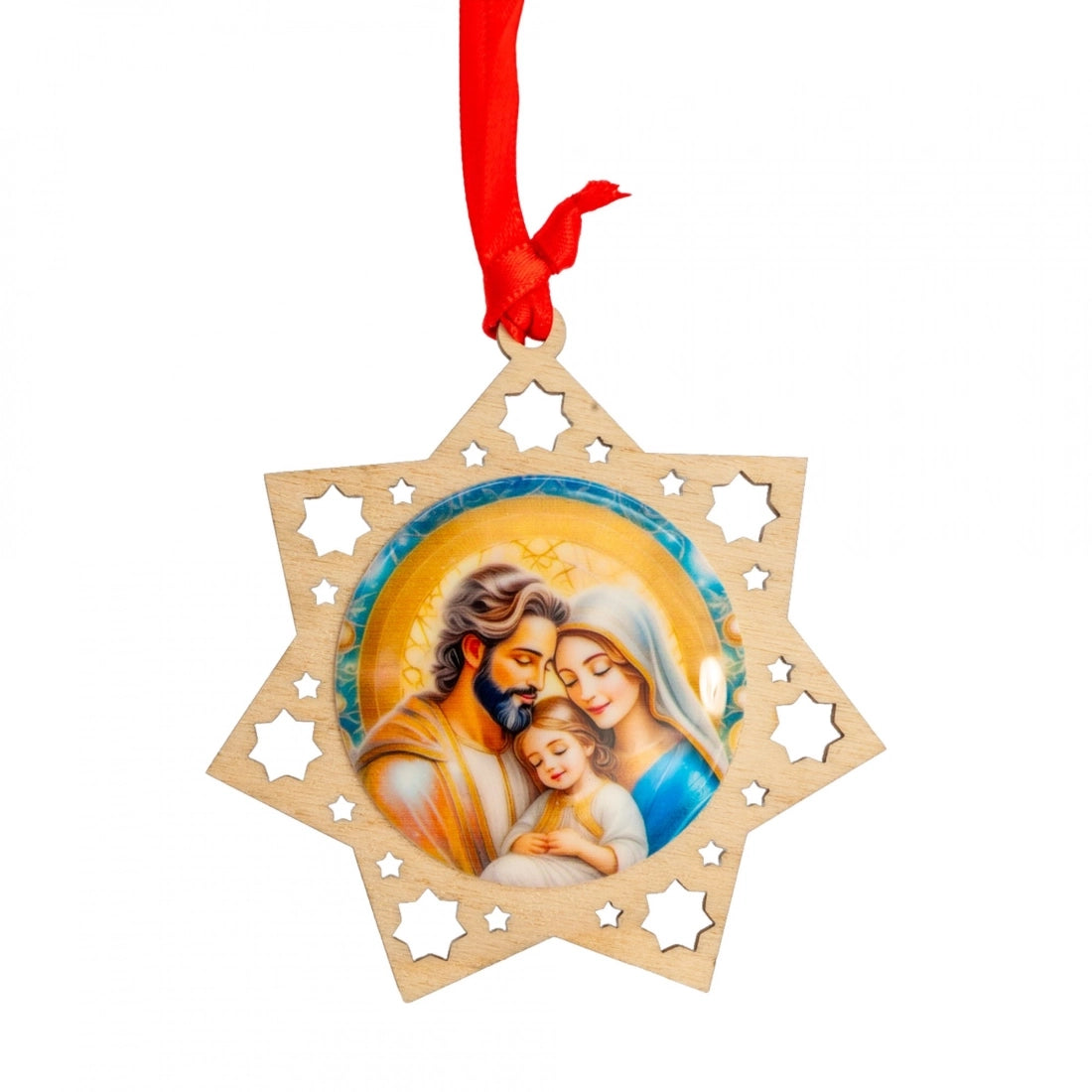 Confezione addobbo albero in legno con natività