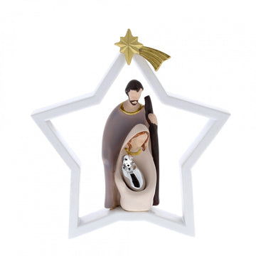 Stella con natività in resina