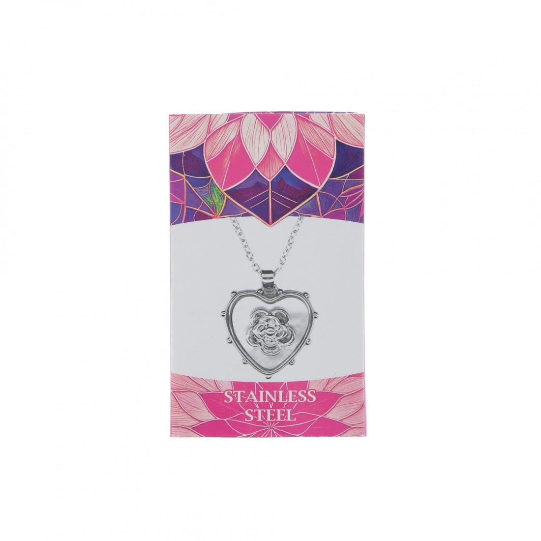 Collana cuore santa Rita acciaio inox