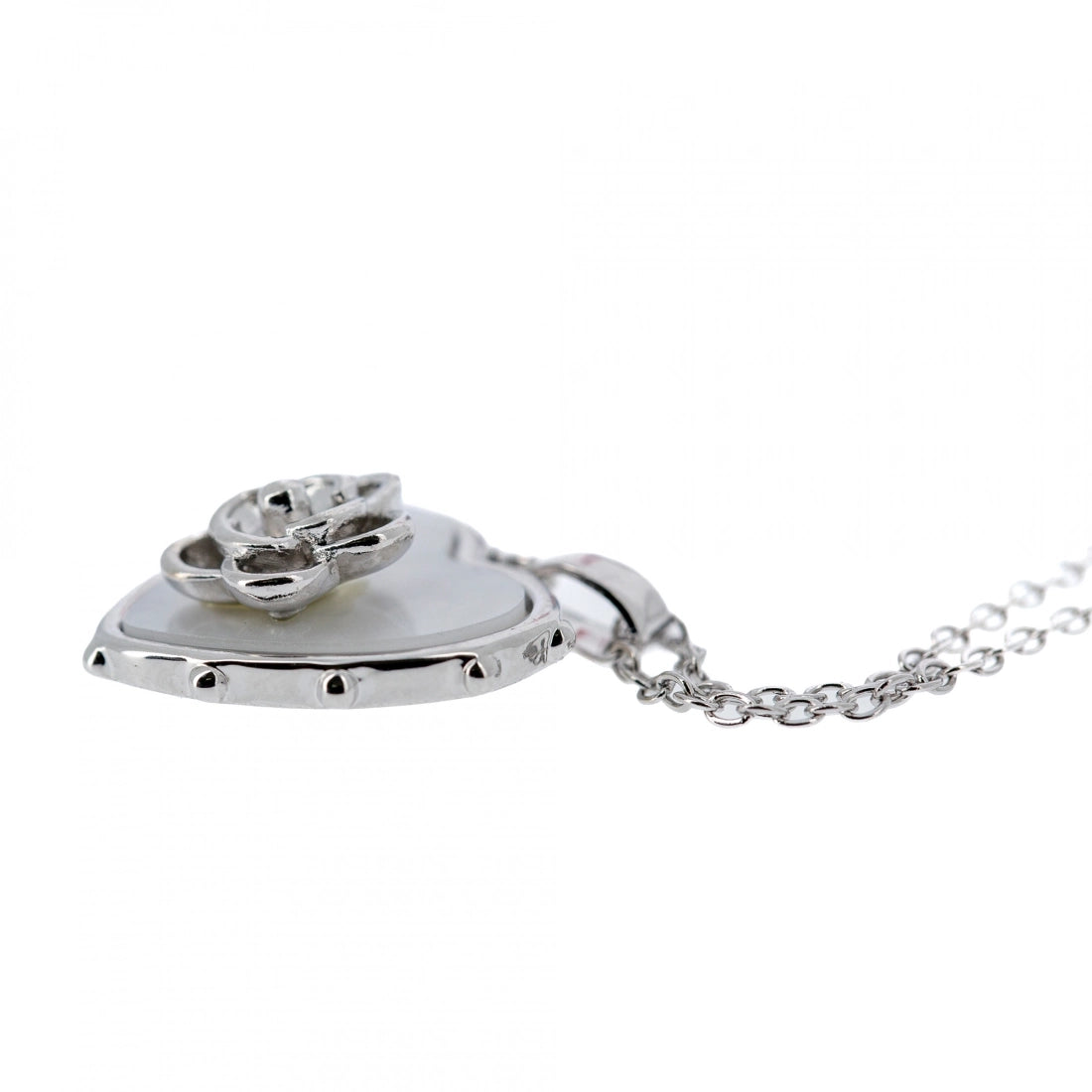 Collana cuore santa Rita acciaio inox