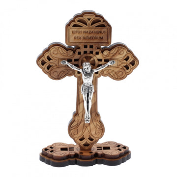 Croce del perdono da appoggio in legno di ulivo