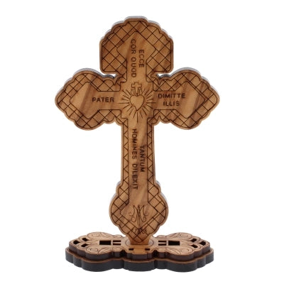 Croce del perdono da appoggio in legno di ulivo